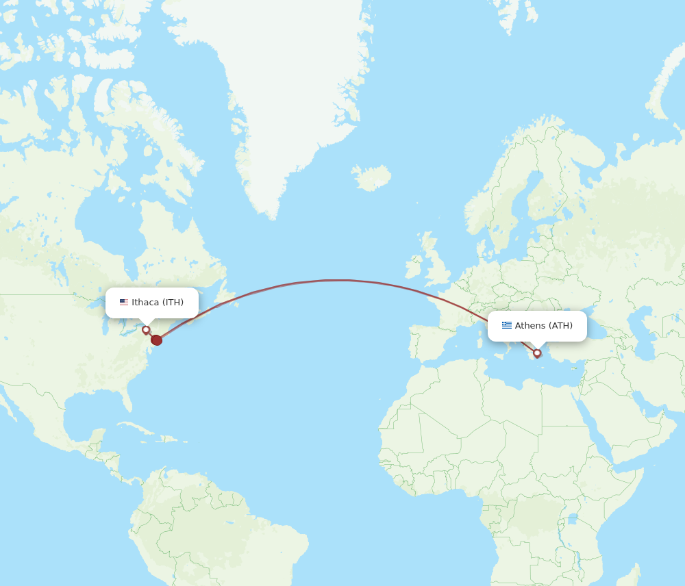 Flights from Athens to Ithaca ATH to ITH Flight Routes