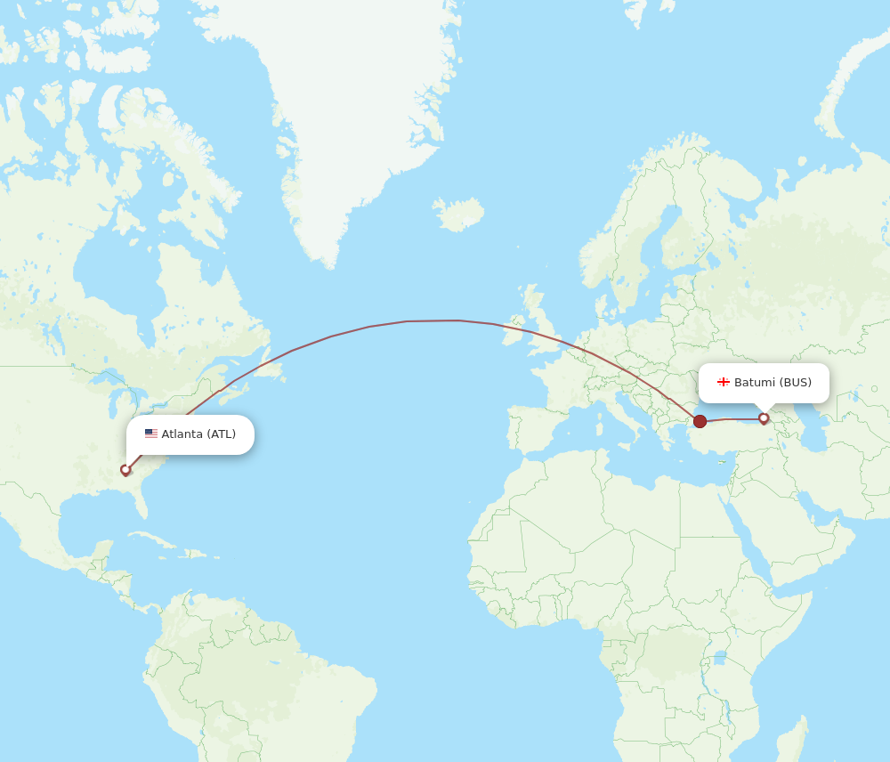 Flights from Atlanta to Batumi ATL to BUS Flight Routes