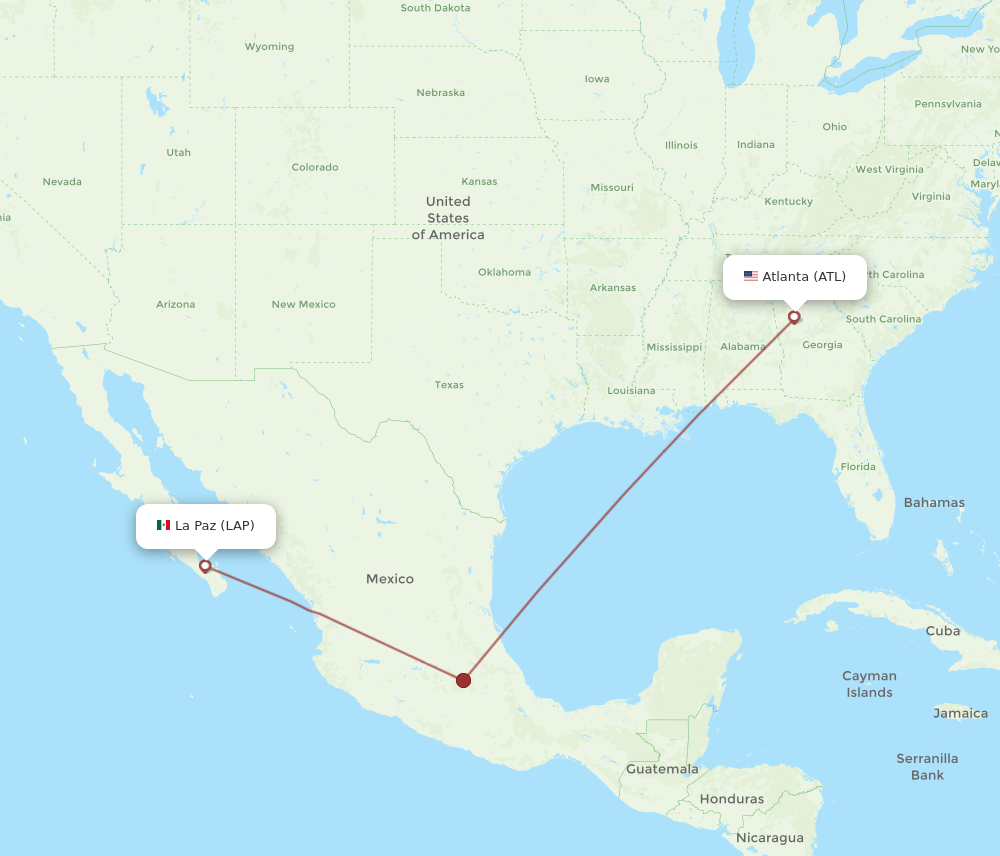 Flights from Atlanta to La Paz ATL to LAP Flight Routes