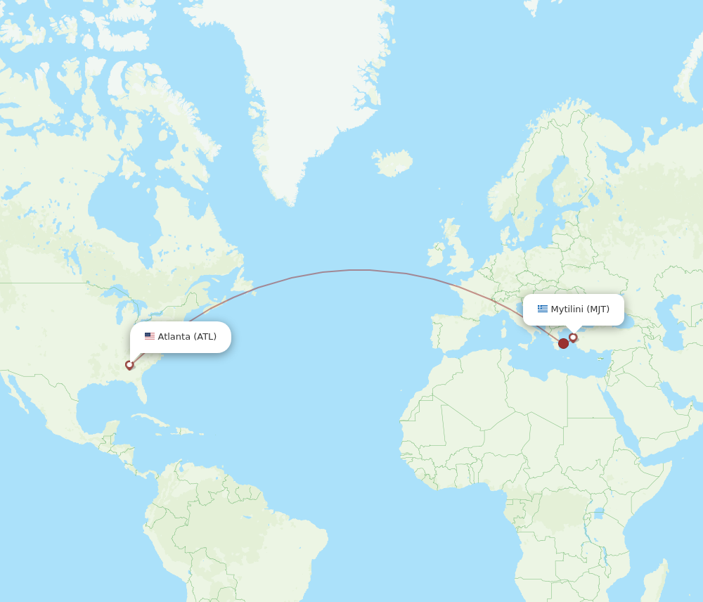 Flights from Atlanta to Mytilene ATL to MJT Flight Routes