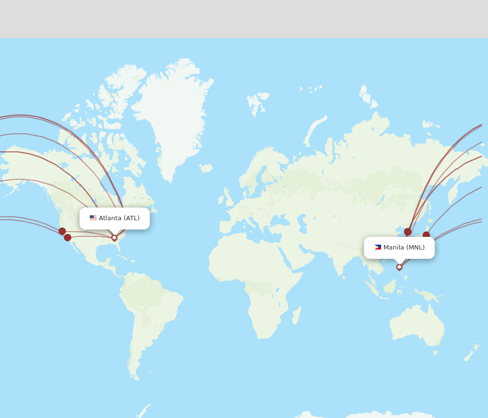 All Flight Routes From Atlanta To Manila Atl To Mnl Flight Routes 1670