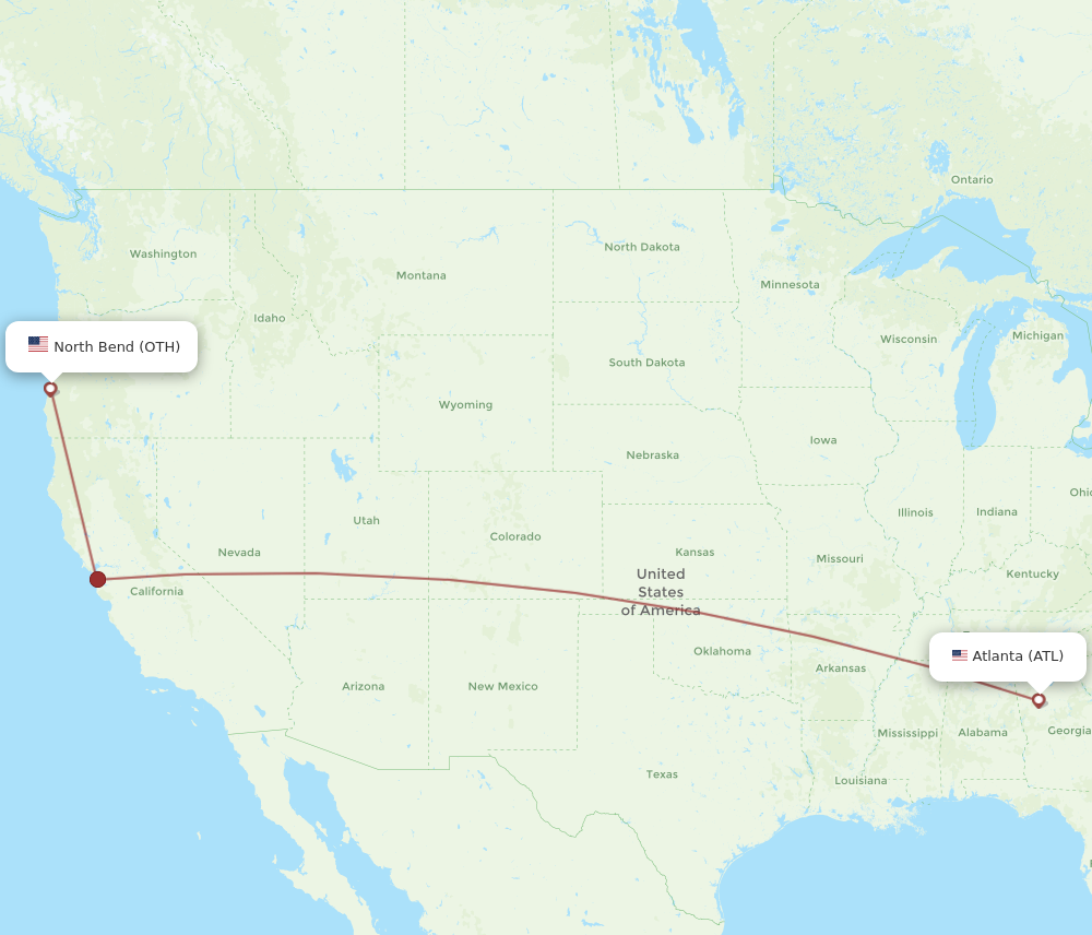 Flights from Atlanta to North Bend ATL to OTH Flight Routes