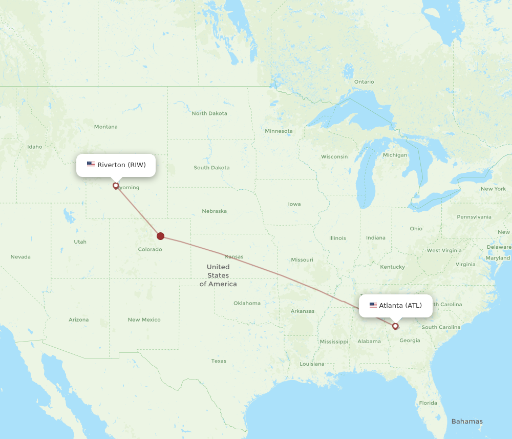 Flights from Atlanta to Riverton ATL to RIW Flight Routes