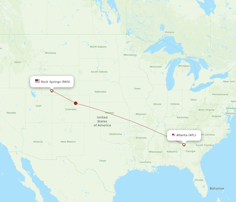 Flights from Atlanta to Rock Springs ATL to RKS Flight Routes