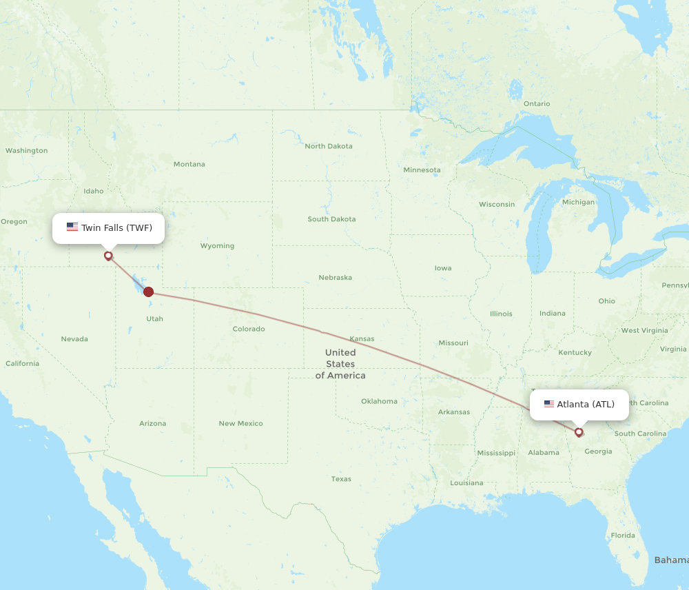 Flights from Atlanta to Twin Falls ATL to TWF Flight Routes