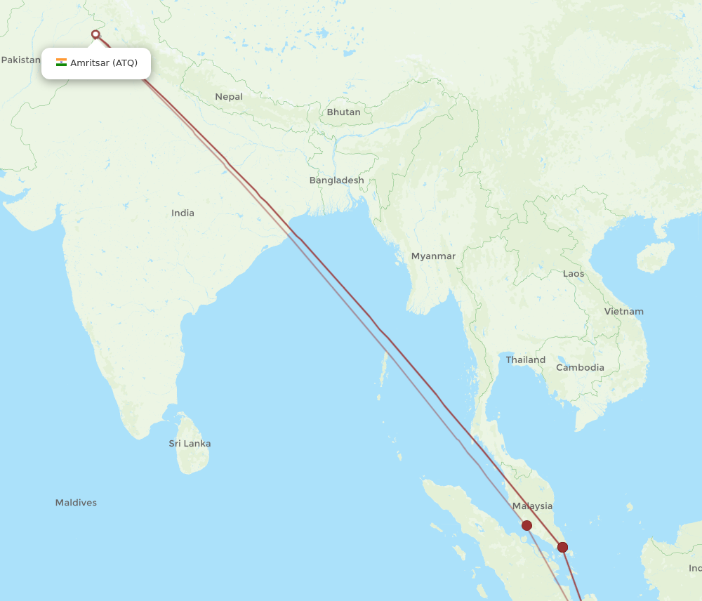 ATQ to CGK flights and routes map