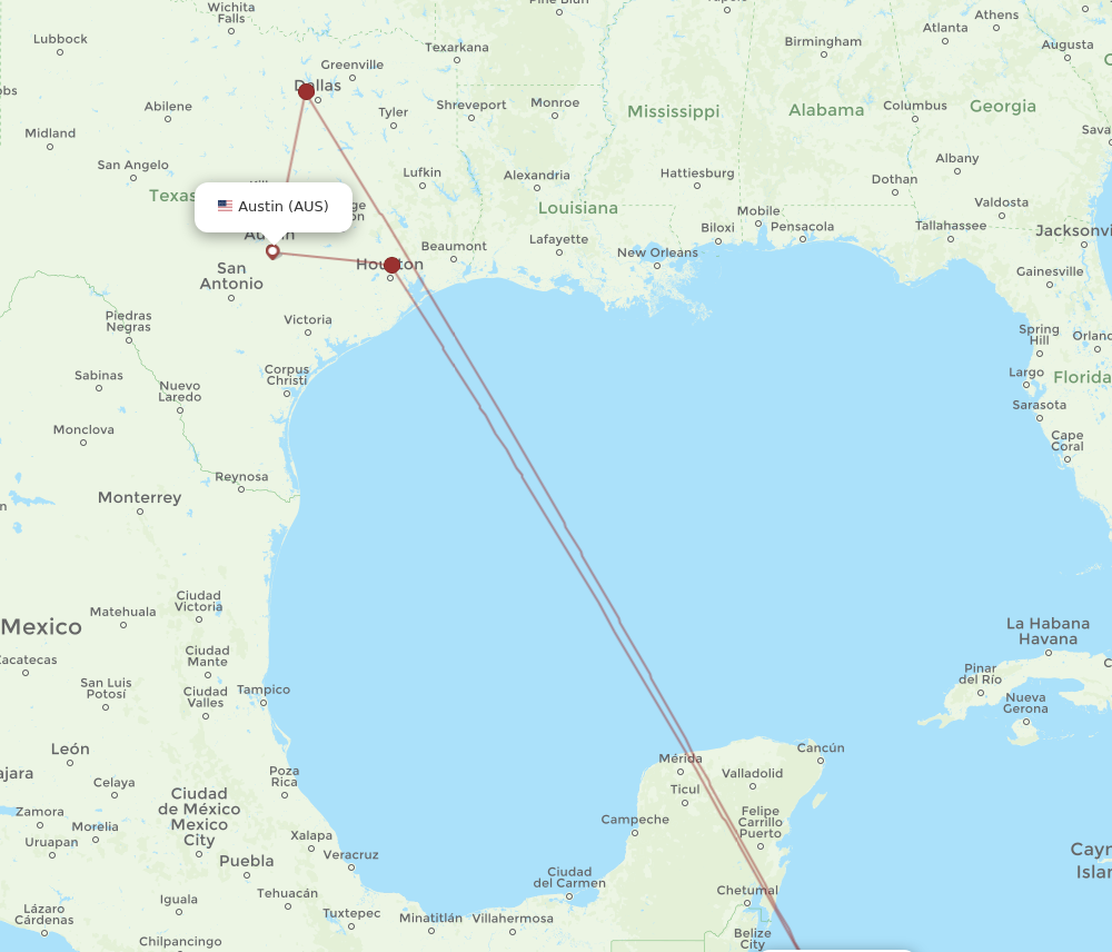 Flights from Austin to Roatan AUS to RTB Flight Routes