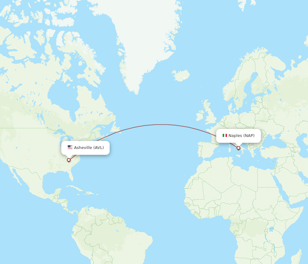 All Flight Routes From Naples To Asheville NAP To AVL Flight Routes   AVL NAP 