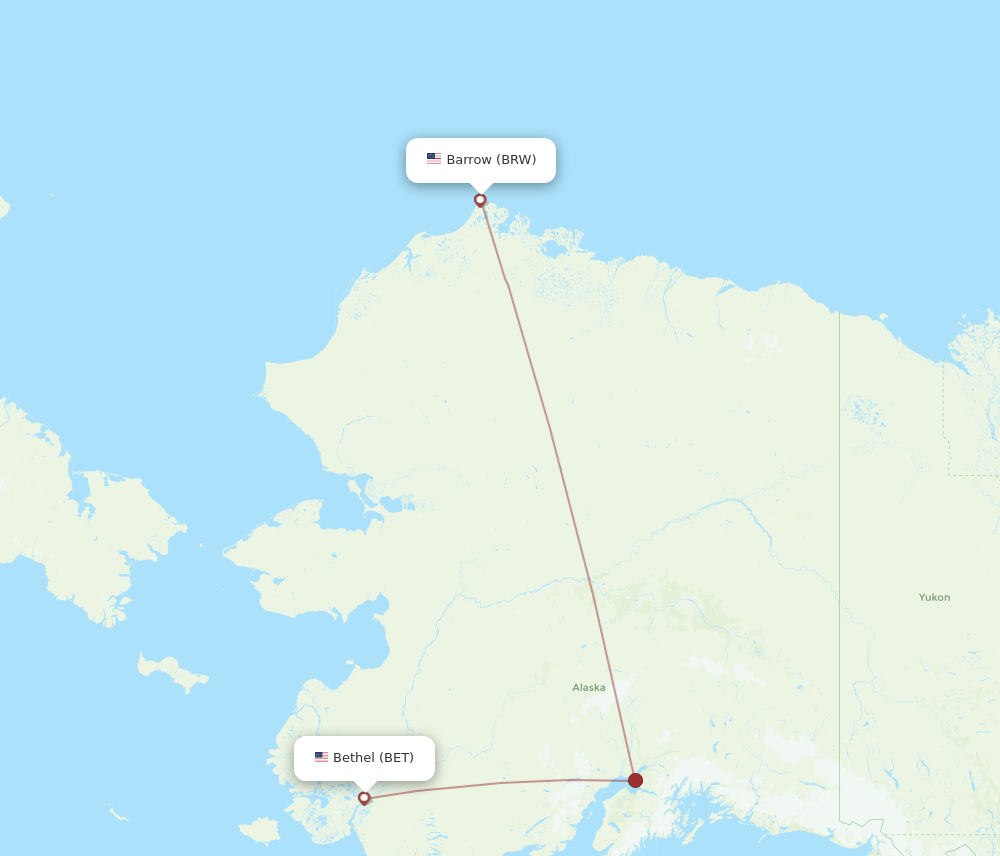 Flights from Bethel to Utqiagvik Barrow BET to BRW Flight Routes