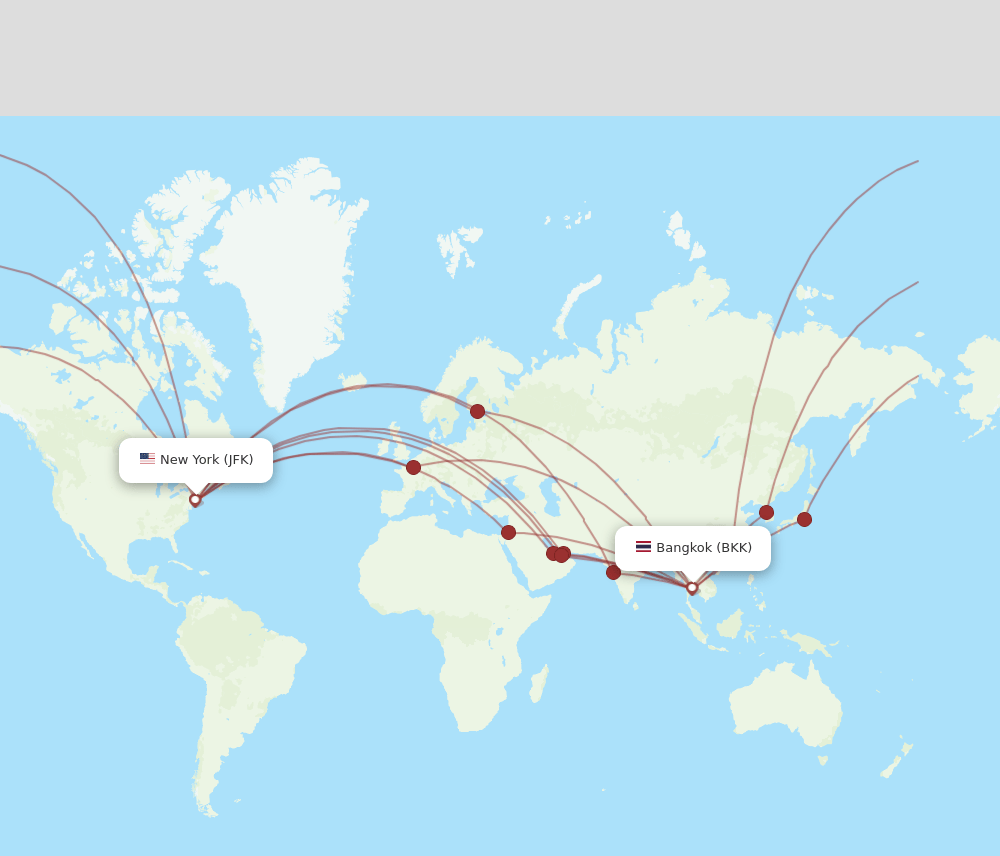 new york to bkk flight time