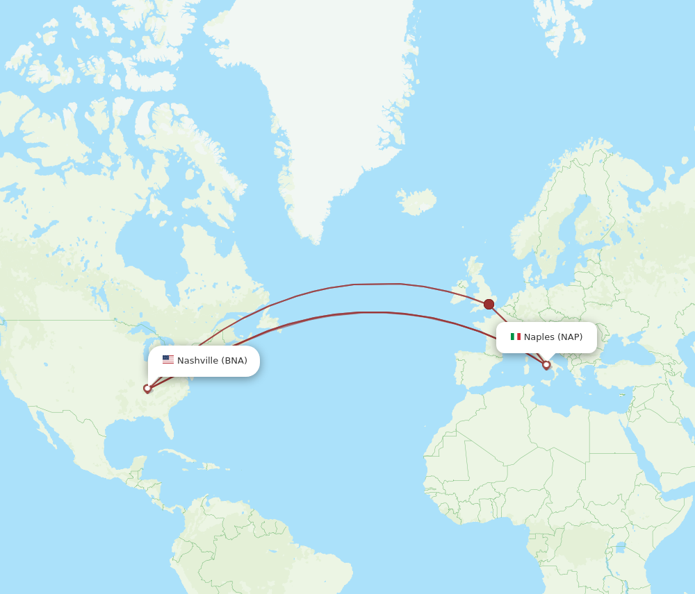 Flights from Nashville to Naples BNA to NAP Flight Routes