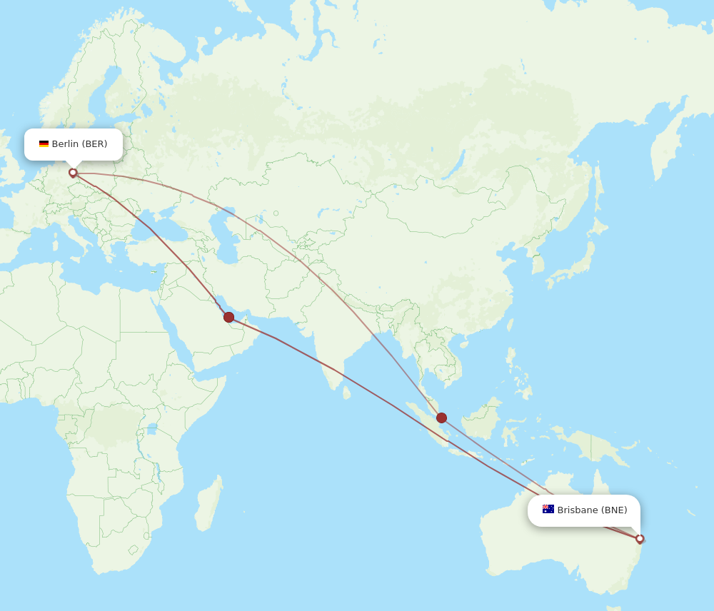 All Flight Routes From Brisbane To Berlin Bne To Ber Flight Routes 9171