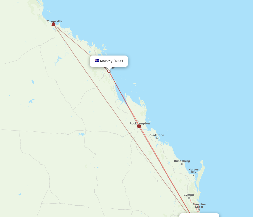 Flights from Brisbane to Mackay BNE to MKY Flight Routes