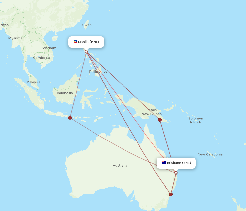 All Flight Routes From Brisbane To Manila Bne To Mnl Flight Routes 1097