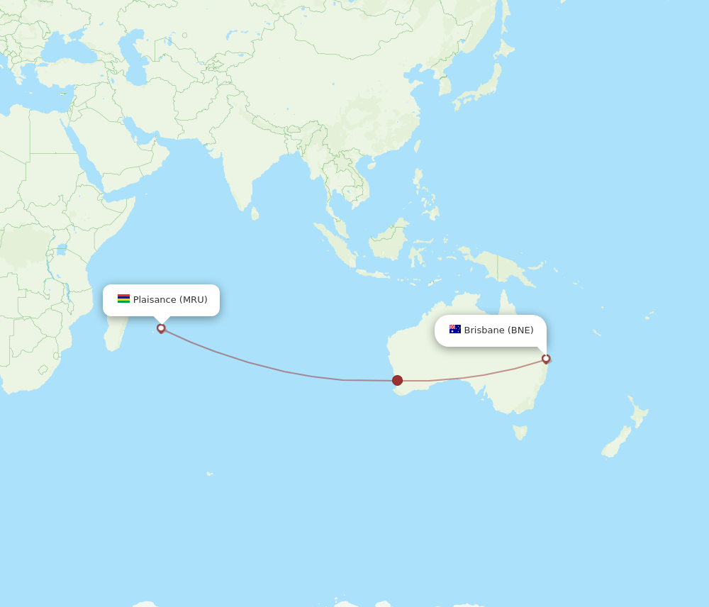 All Flight Routes From Brisbane To Mauritius Bne To Mru Flight Routes 0938