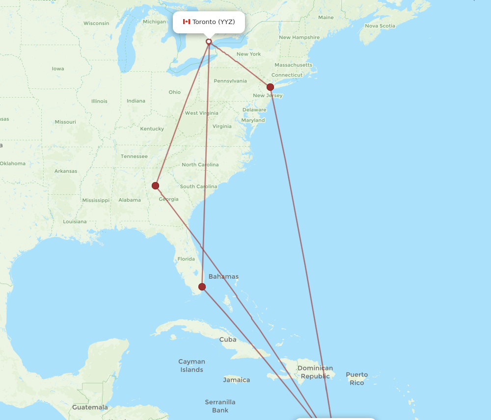 Flights from Toronto to Bonaire YYZ to BON Flight Routes