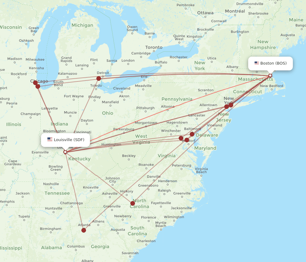 Boston To Louisville Ky