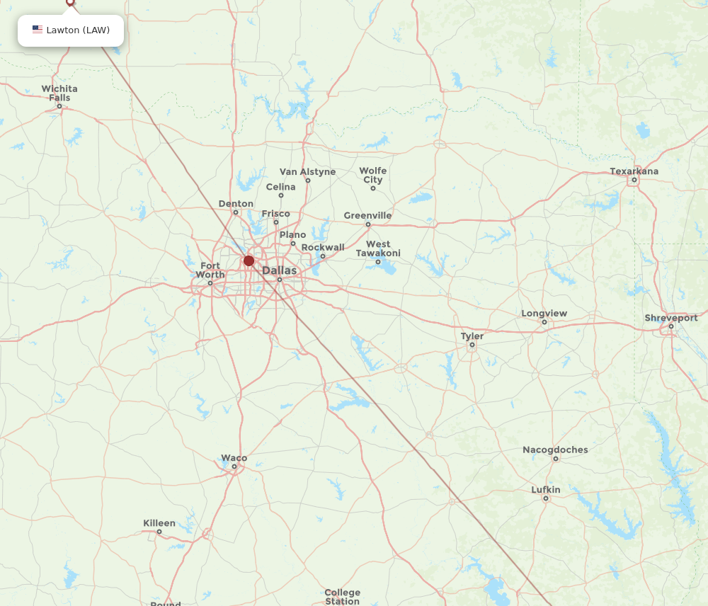 Flights from Beaumont to Lawton BPT to LAW Flight Routes