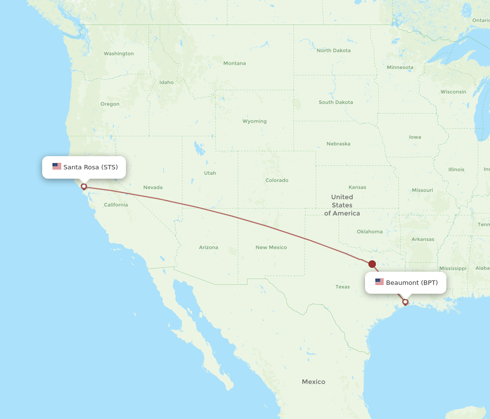 Flights from Beaumont to Santa Rosa BPT to STS Flight Routes