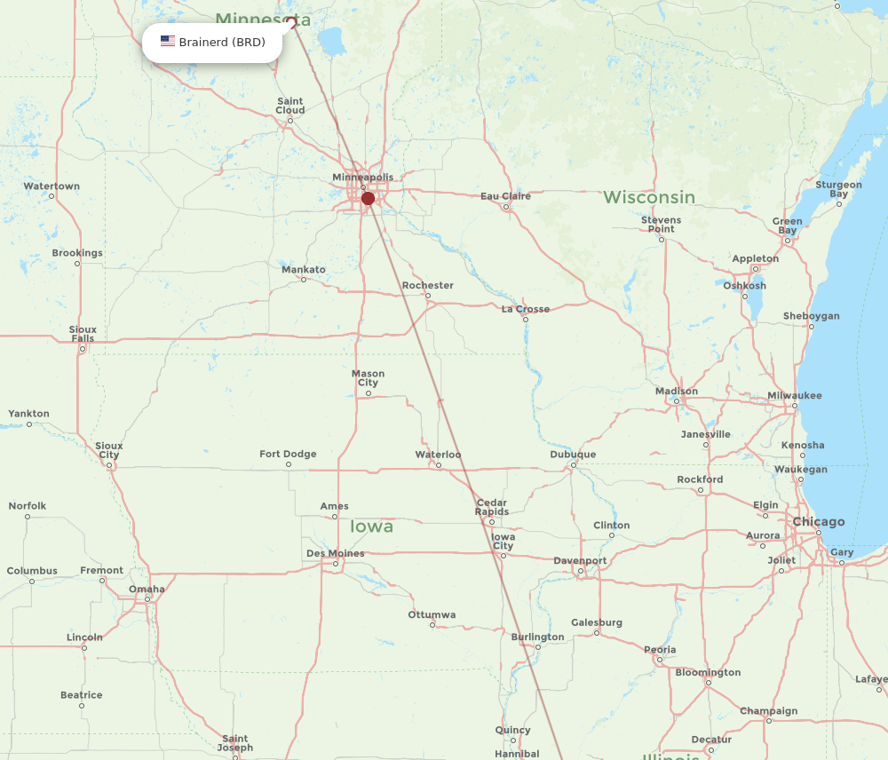 Flights from Brainerd to Saint Louis BRD to STL Flight Routes