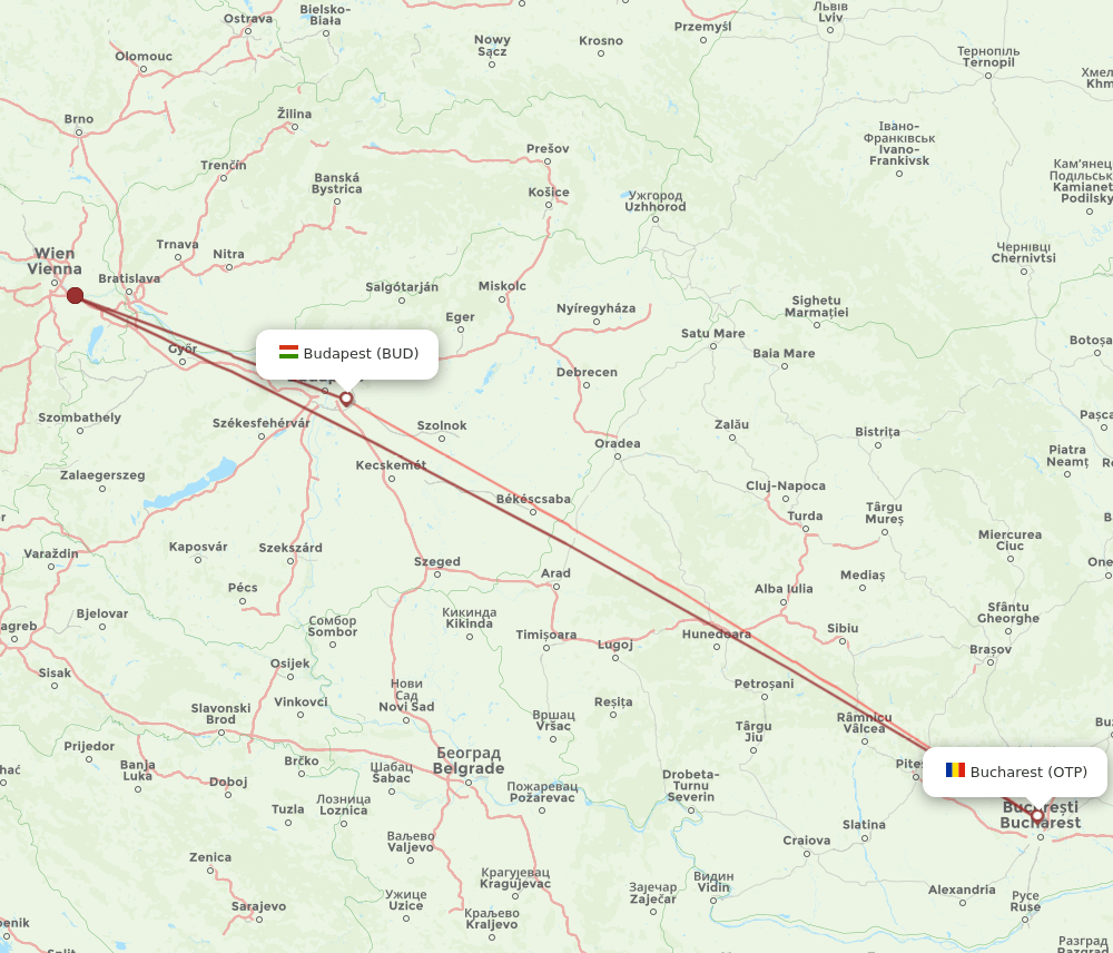 All Flight Routes From Budapest To Bucharest Bud To Otp Flight Routes 2317