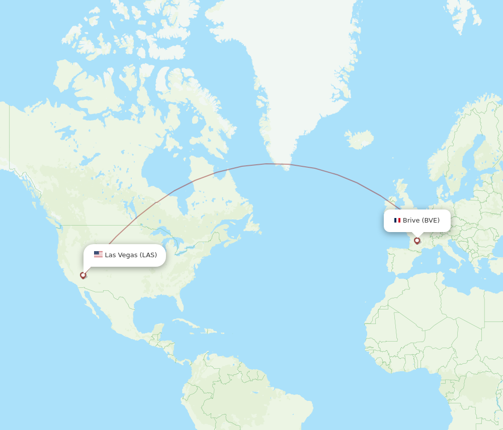 Flights From Las Vegas To Brive-la-gaillarde, Las To Bve - Flight Routes