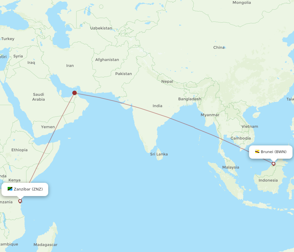 Flights from Bandar Seri Begawan to Zanzibar BWN to ZNZ Flight