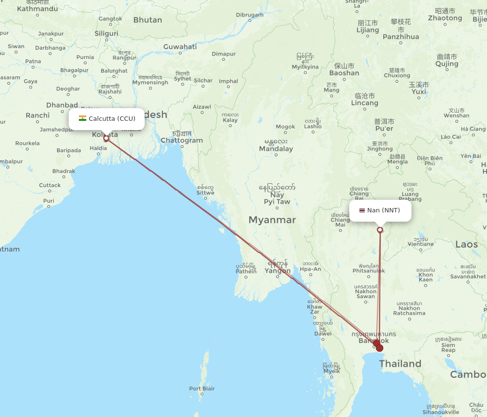 All Flight Routes From Kolkata To Nan Ccu To Nnt Flight Routes 0468