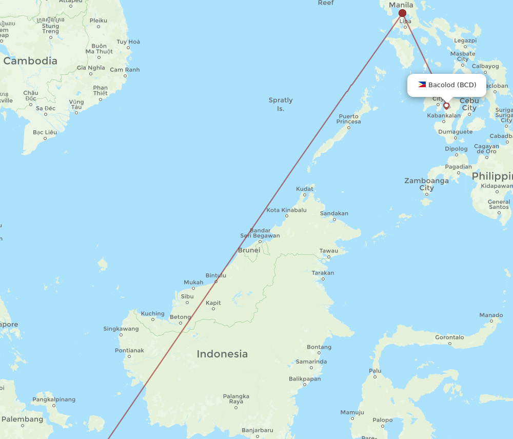 Flights From Jakarta To Bacolod Cgk To Bcd Flight Routes 1255