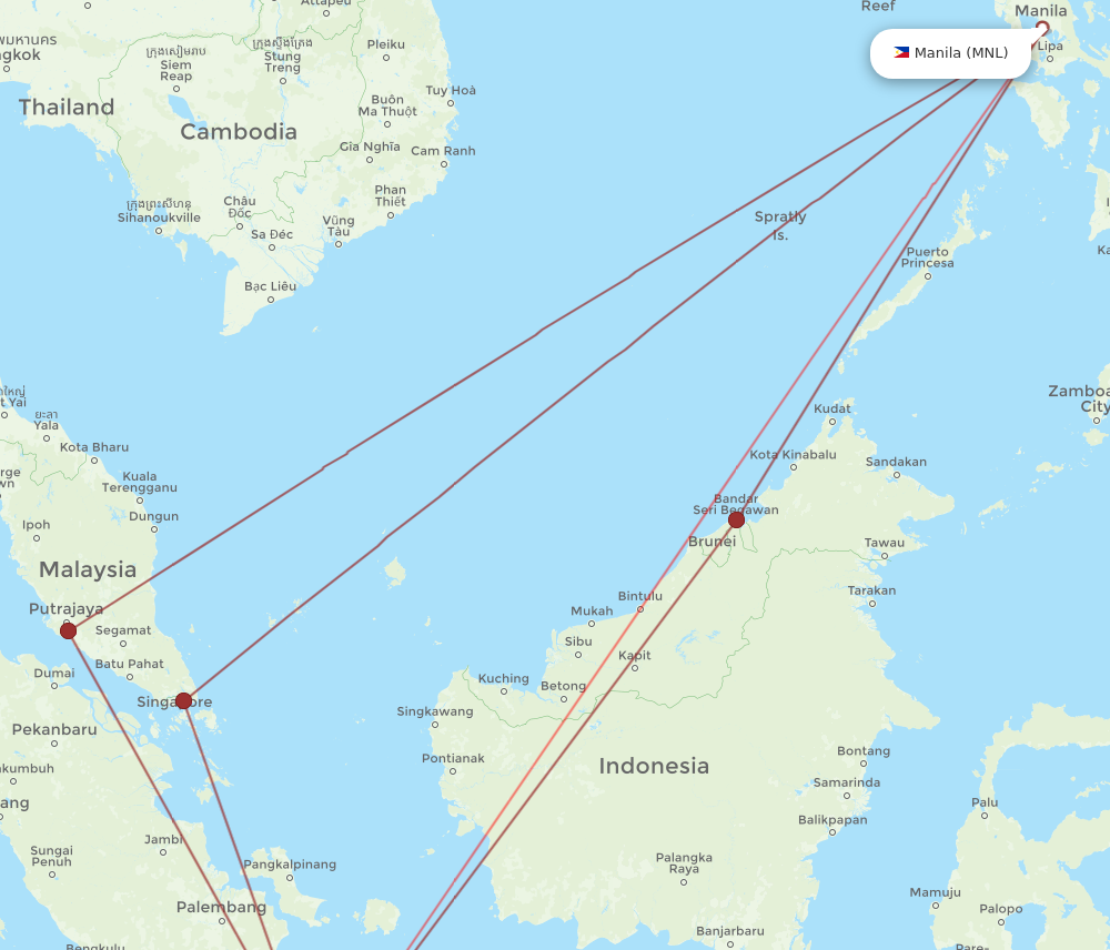 All Flight Routes From Jakarta To Manila Cgk To Mnl Flight Routes 2548