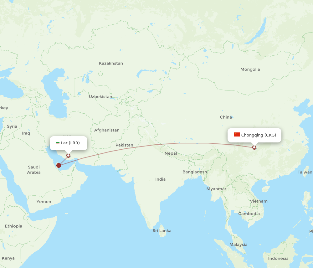 Flights From Chongqing To Lar, CKG To LRR - Flight Routes