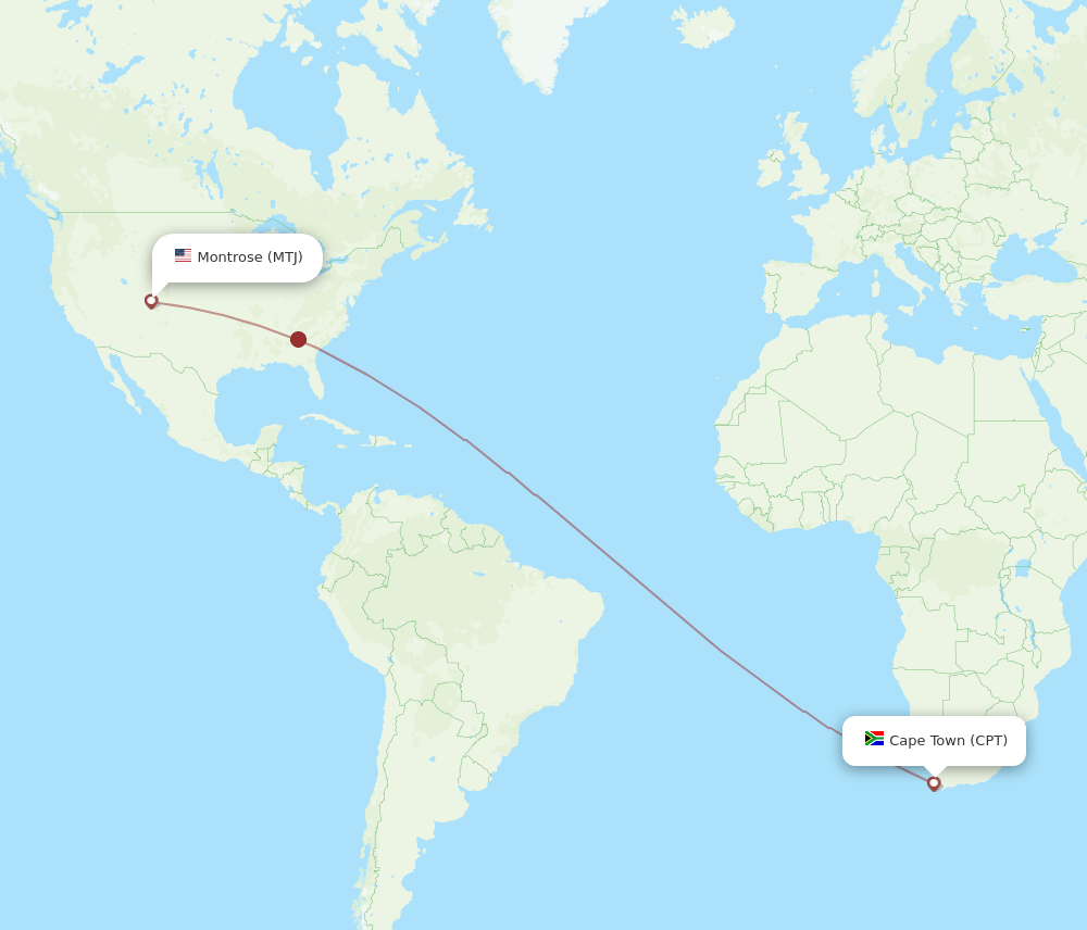 Flights From Cape Town To Montrose Cpt To Mtj Flight Routes 4718