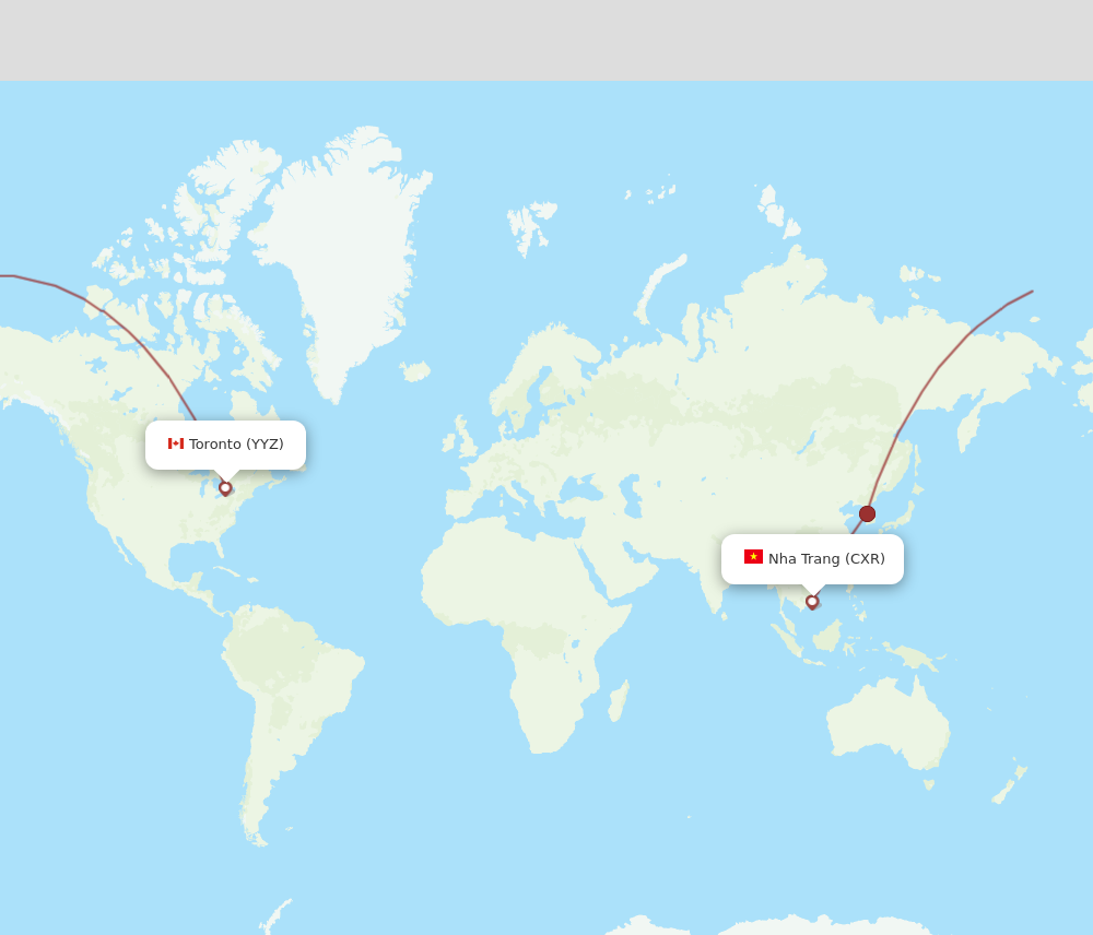 Flights from Toronto to Nha Trang YYZ to CXR Flight Routes