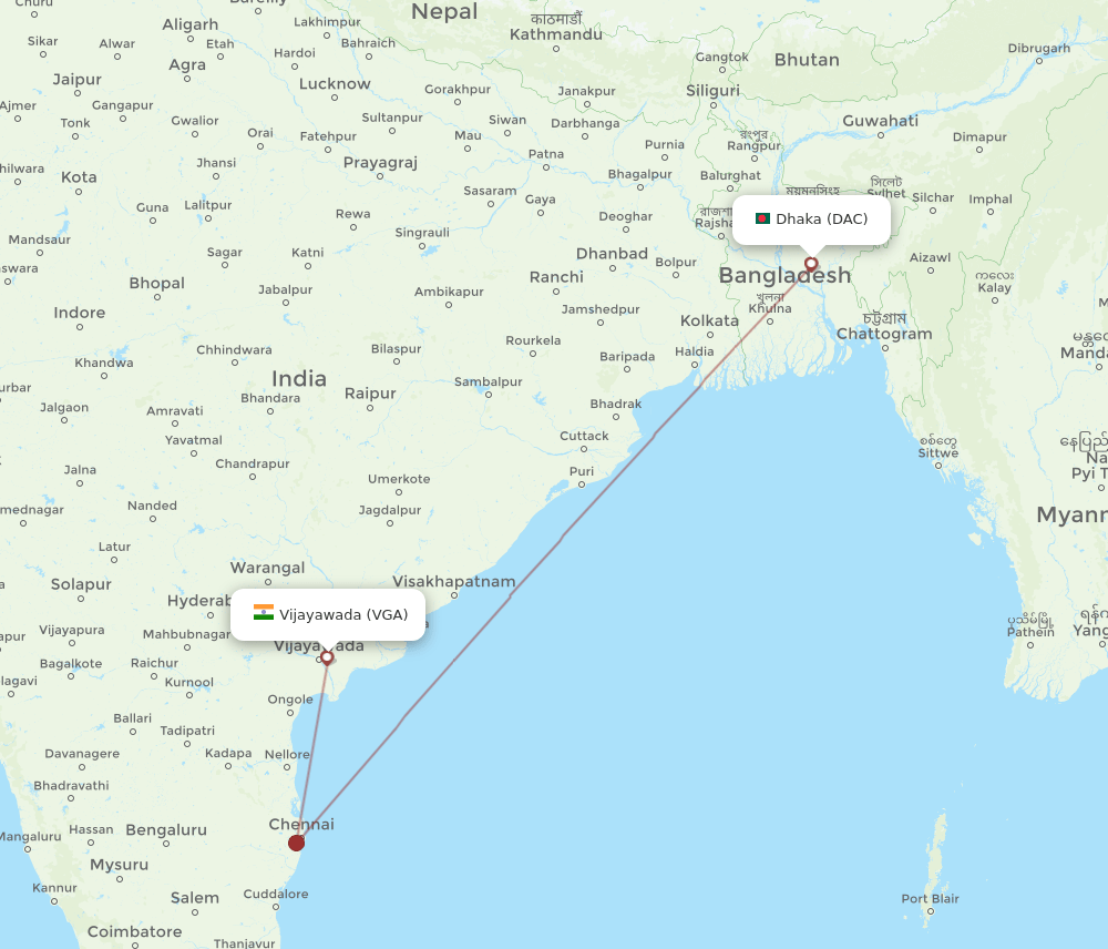 All Flight Routes From Dhaka To Vijayawada Dac To Vga Flight Routes 1086