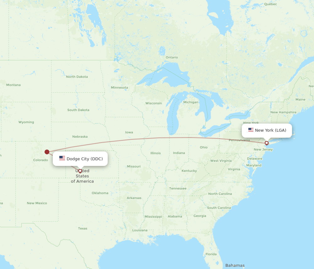 Flights from Dodge City to New York DDC to LGA Flight Routes