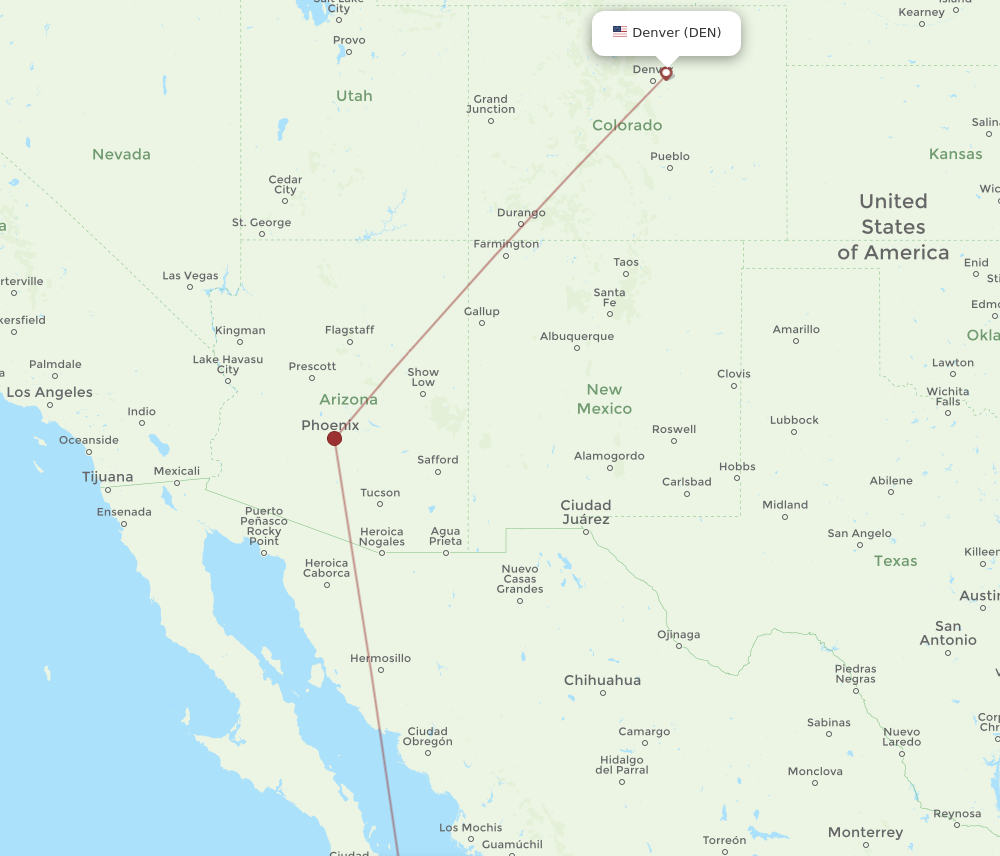 Flights from Denver to La Paz DEN to LAP Flight Routes