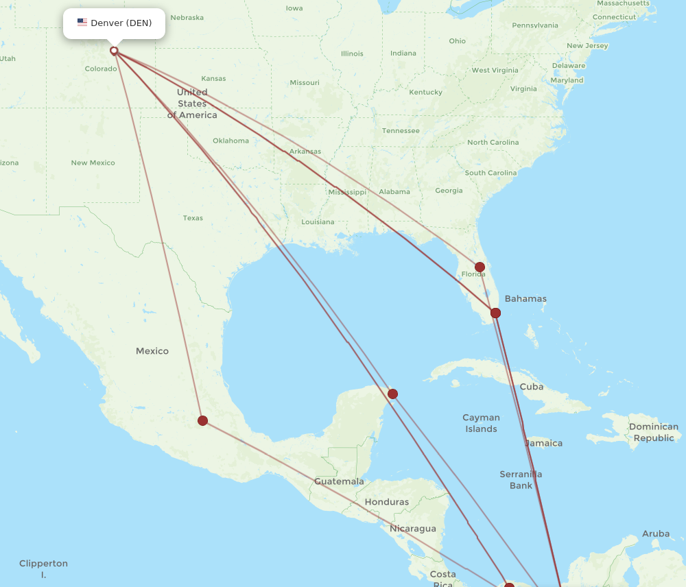 Flights from Denver to Medellin DEN to MDE Flight Routes