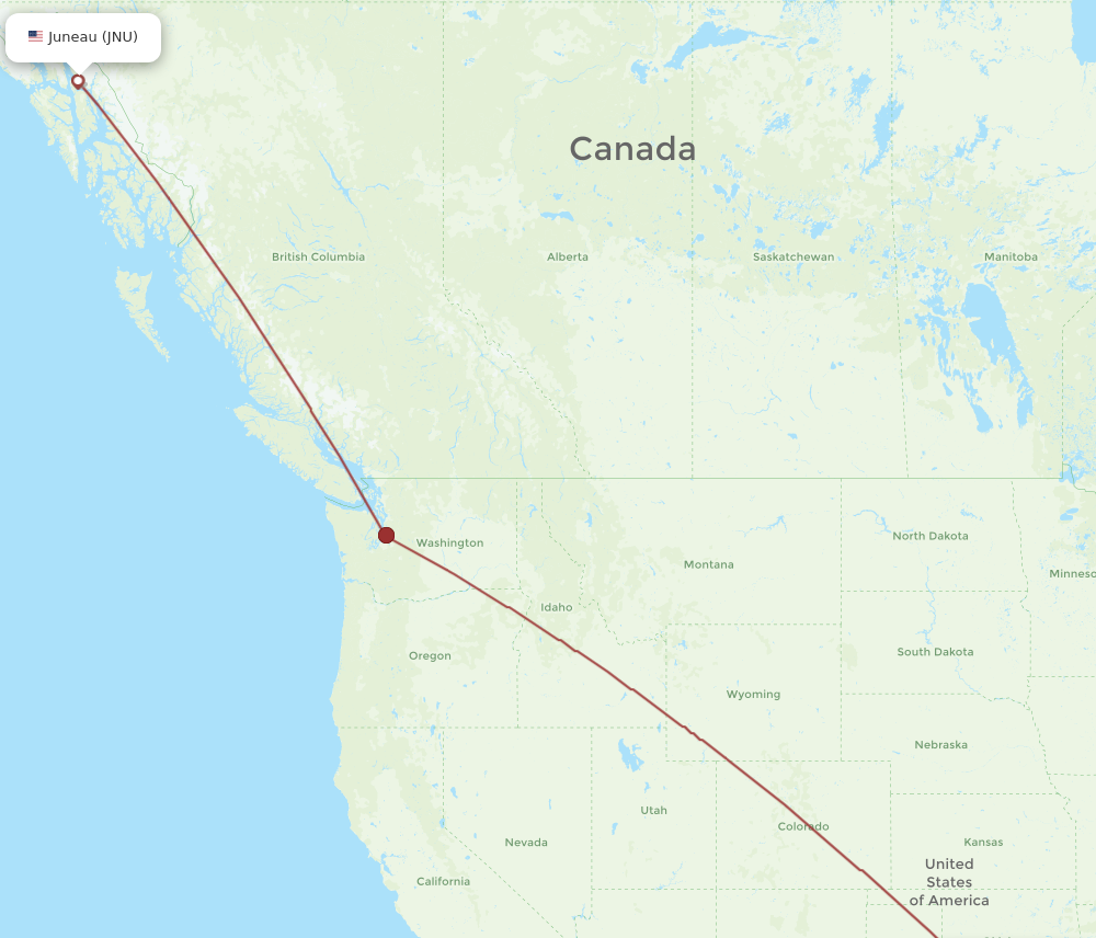 Flights from Dallas to Juneau DFW to JNU Flight Routes