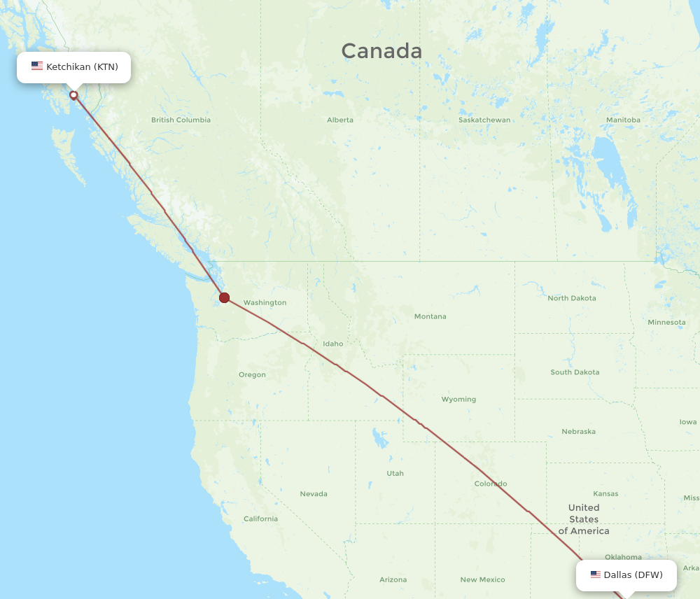 Flights from Dallas to Ketchikan DFW to KTN Flight Routes