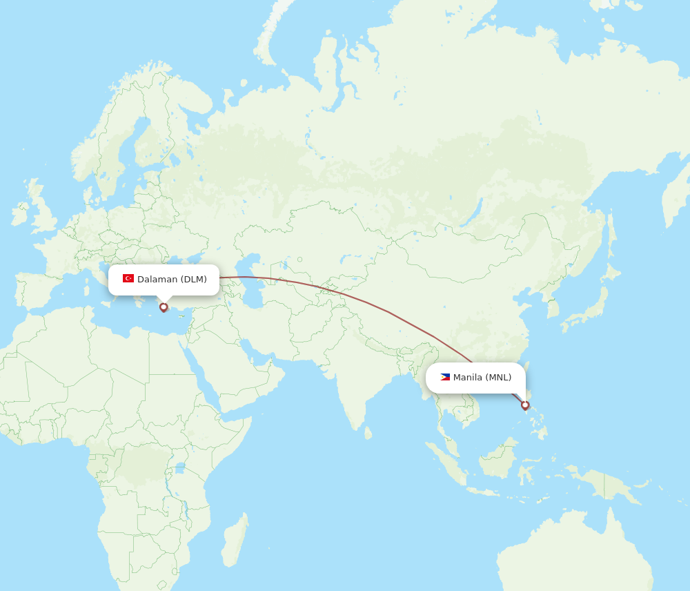 Flights from Dalaman to Manila DLM to MNL Flight Routes