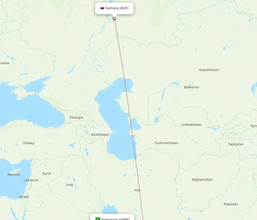 Flights from Dammam to Samara, DMM to KUF - Flight Routes