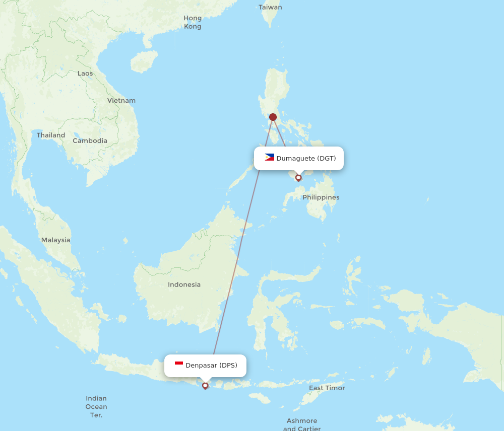 Flights from Denpasar to Dumaguete DPS to DGT Flight Routes