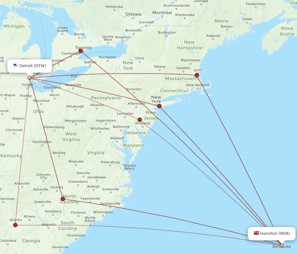 New jersey to detroit sales flight