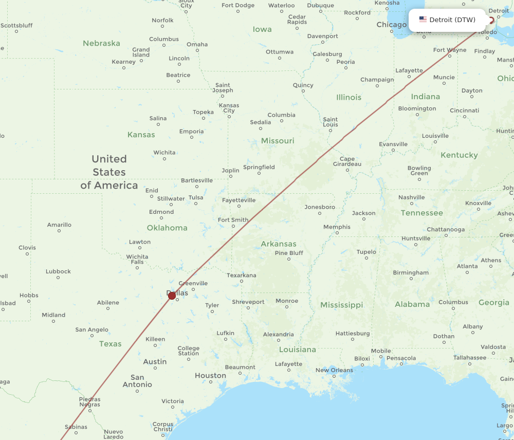 Flights from Detroit to Torreon DTW to TRC Flight Routes