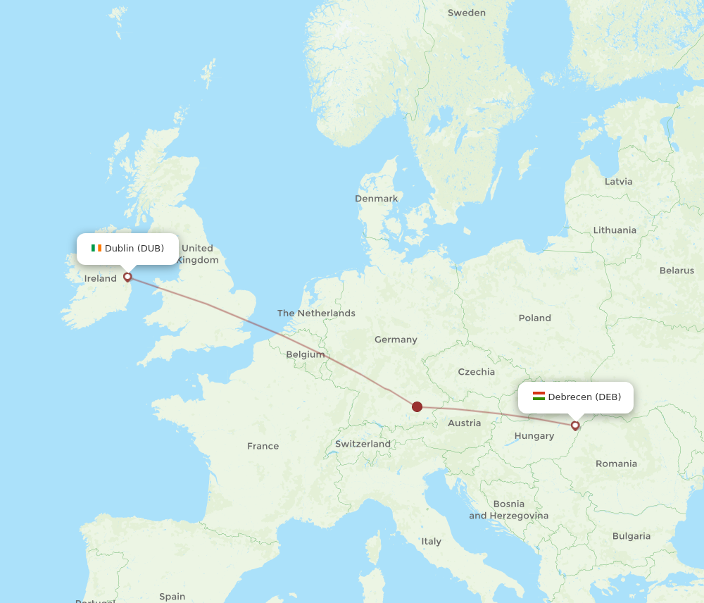 Flights from Dublin to Debrecen DUB to DEB Flight Routes