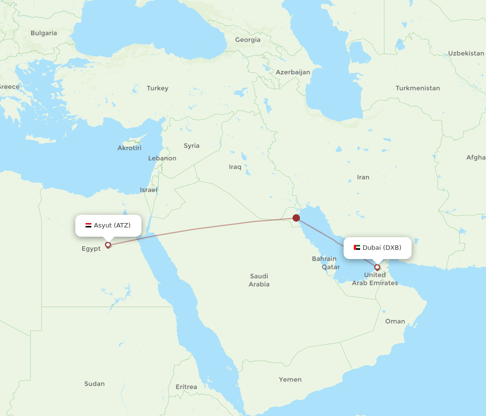 Flights from Dubai to Asyut DXB to ATZ Flight Routes