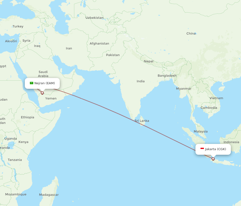 All Flight Routes From Nejran To Jakarta Eam To Cgk Flight Routes 4850