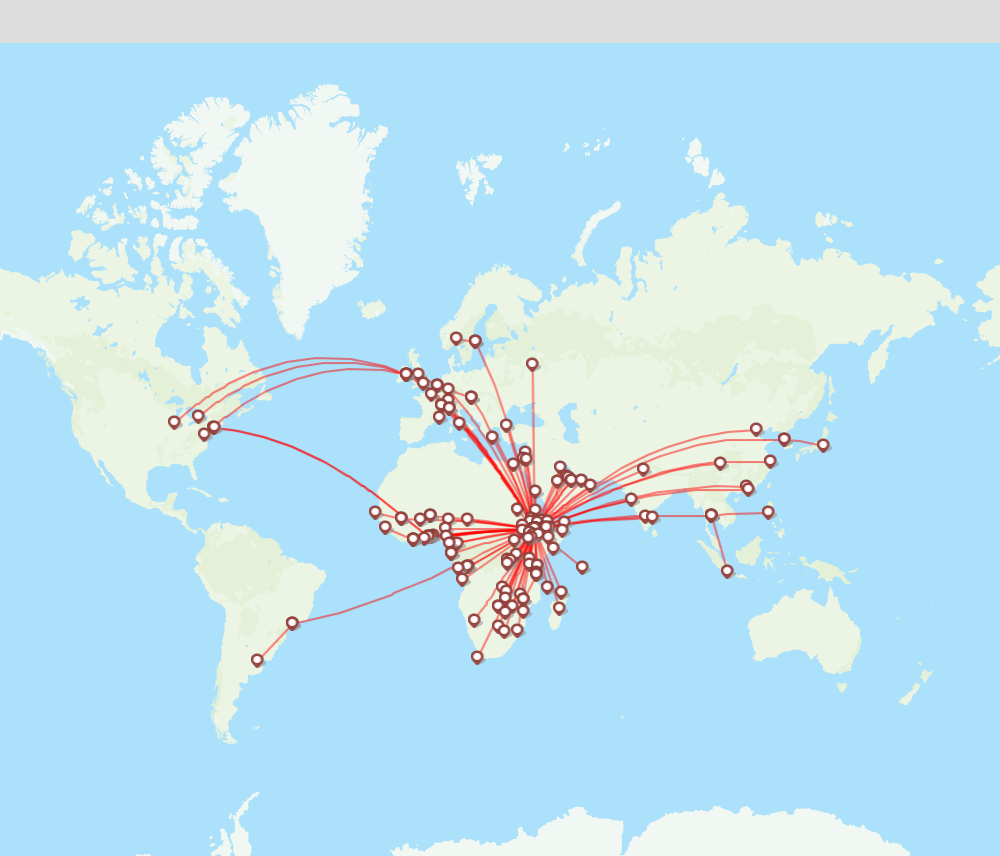 Ethiopian Airlines Routes ET Map Flight Routes   ET 