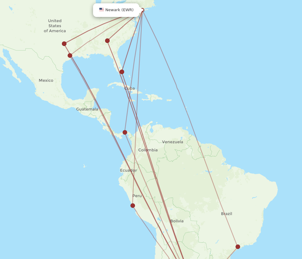 All Flight Routes From New York To Buenos Aires Ewr To Eze Flight Routes 7290