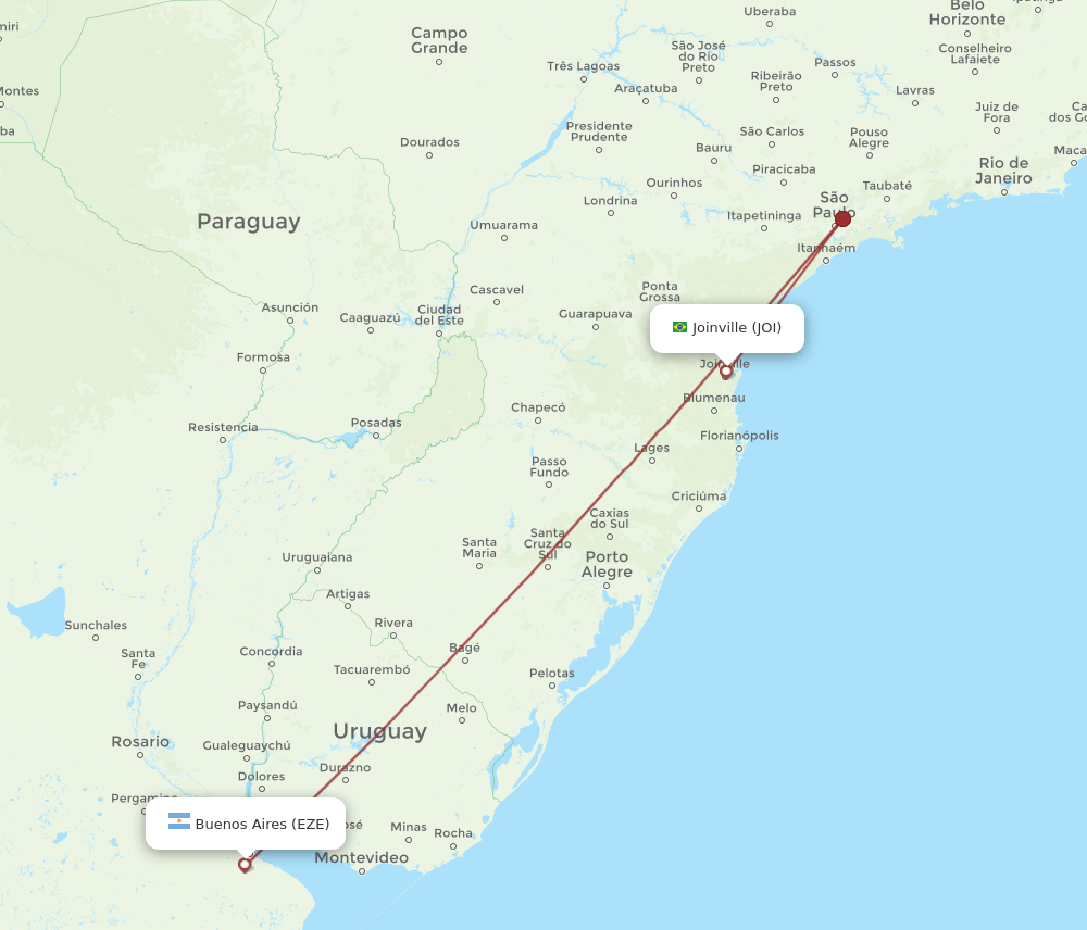 All Flight Routes From Buenos Aires To Joinville Eze To Joi Flight Routes 1523